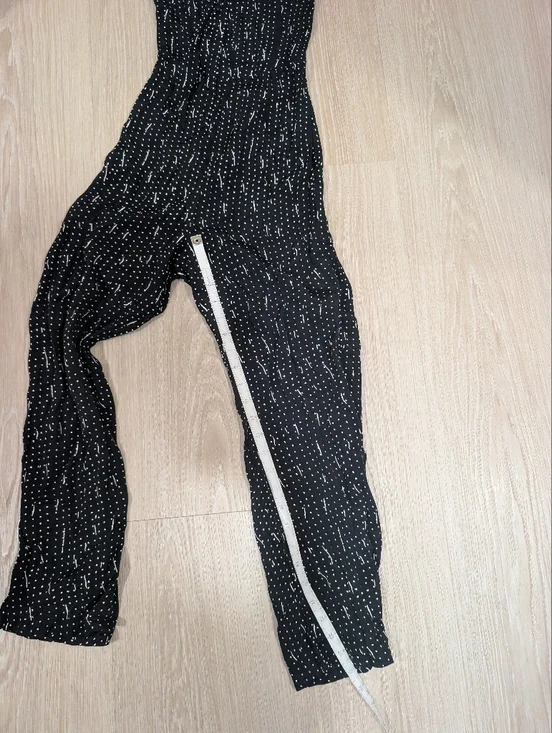 Reformation Black and White Viscose Halter Jumpsuit - Picture 10 of 11